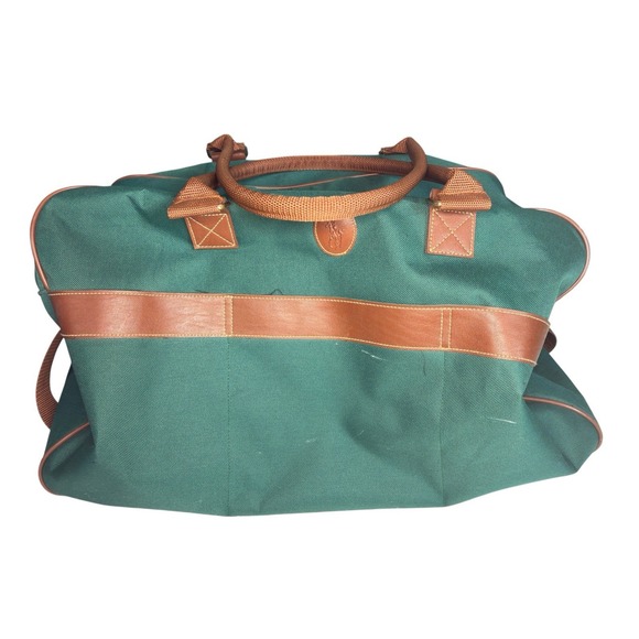 Vintage Polo Ralph Lauren Weekender Travel Bag Double Handles Country Club Green - Picture 1 of 8